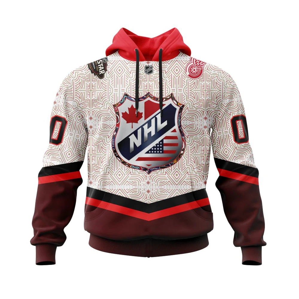 Hoodie Detroit Red Wings All Star With Vegas Concepts All Over Print Hoodie Style 40996