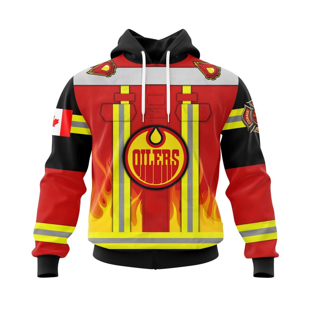 Hoodie Edmonton Oilers Honnor Firefighter Uniform V0622 All Over Print Hoodie Style 75197