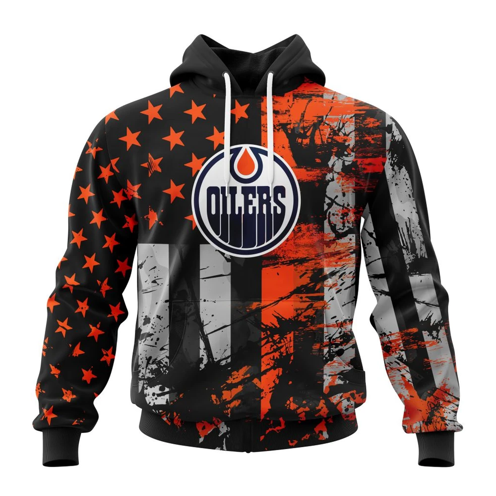 Hoodie Edmonton Oilers Specialized Jersey For America All Over Print Hoodie Style 61632
