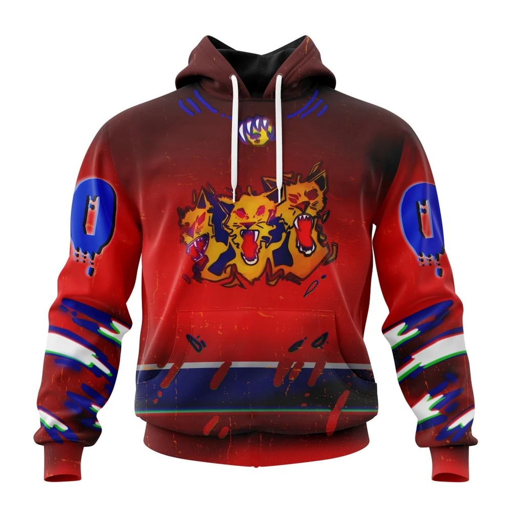Hoodie Florida Panthers Specialized Jersey For Halloween Night All Over Print Hoodie Style 79760