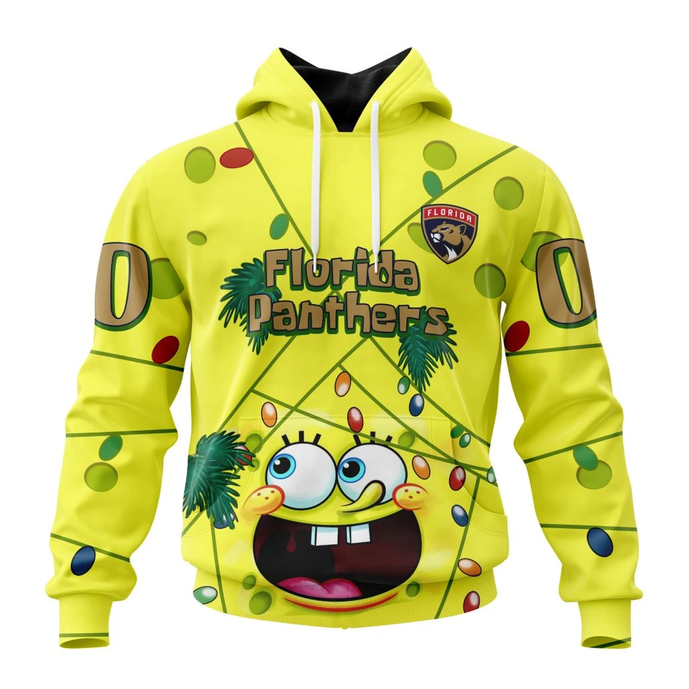 Hoodie Florida Panthers Specialized Jersey With Spongebob All Over Print Hoodie Style 55965