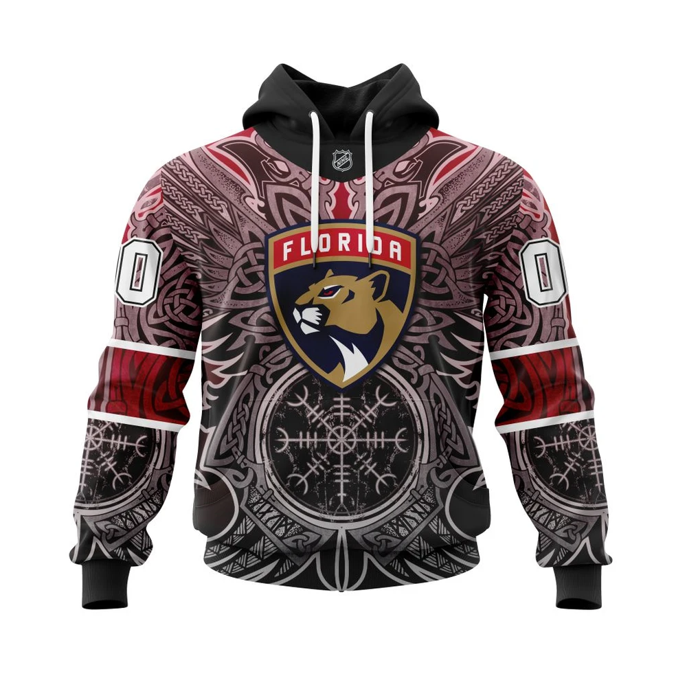 Hoodie Florida Panthers Specialized Norse Viking Symbols All Over Print Hoodie Style 96612