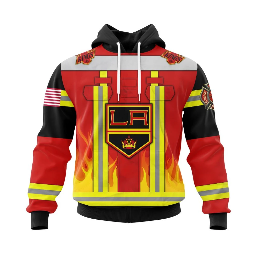 Hoodie Los Angeles Kings Honnor Firefighter Uniform V0622 All Over Print Hoodie Style 88019