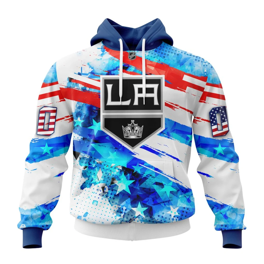 Hoodie Los Angeles Kings Special Concept For Independence Day All Over Print Hoodie Style 50810