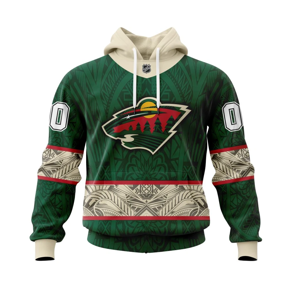 Hoodie Minnesota Wild Specialized Native With Samoa Culture All Over Print Hoodie Style 88009
