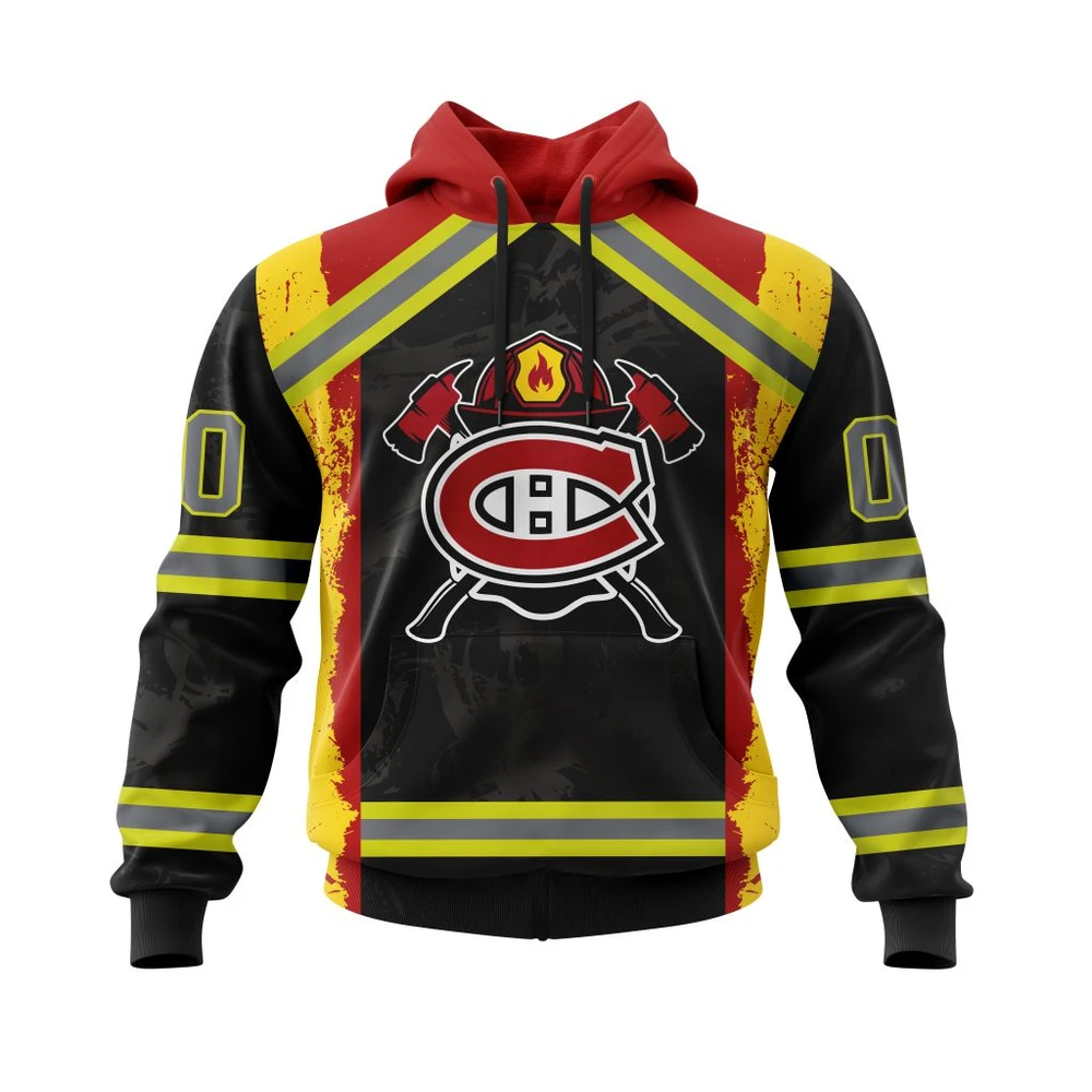 Hoodie Montreal Canadiens Honnor Firefighter All Over Print Hoodie Style 13037