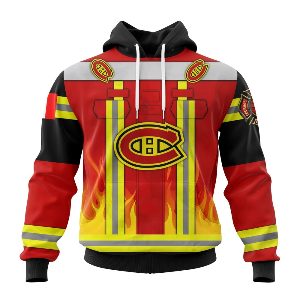 Hoodie Montreal Canadiens Honnor Firefighter Uniform V0622 All Over Print Hoodie Style 34536
