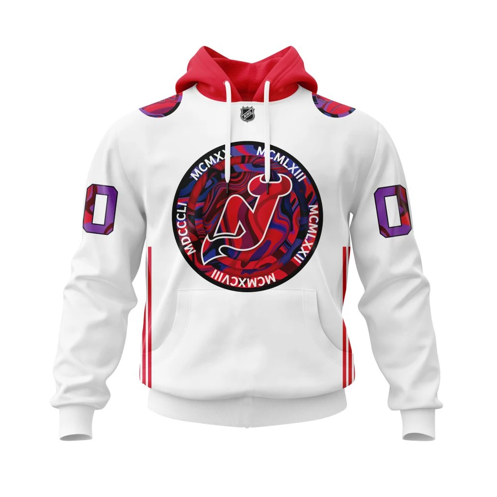 Hoodie New Jersey Devils Gender Equality Night All Over Print Hoodie Style 34673