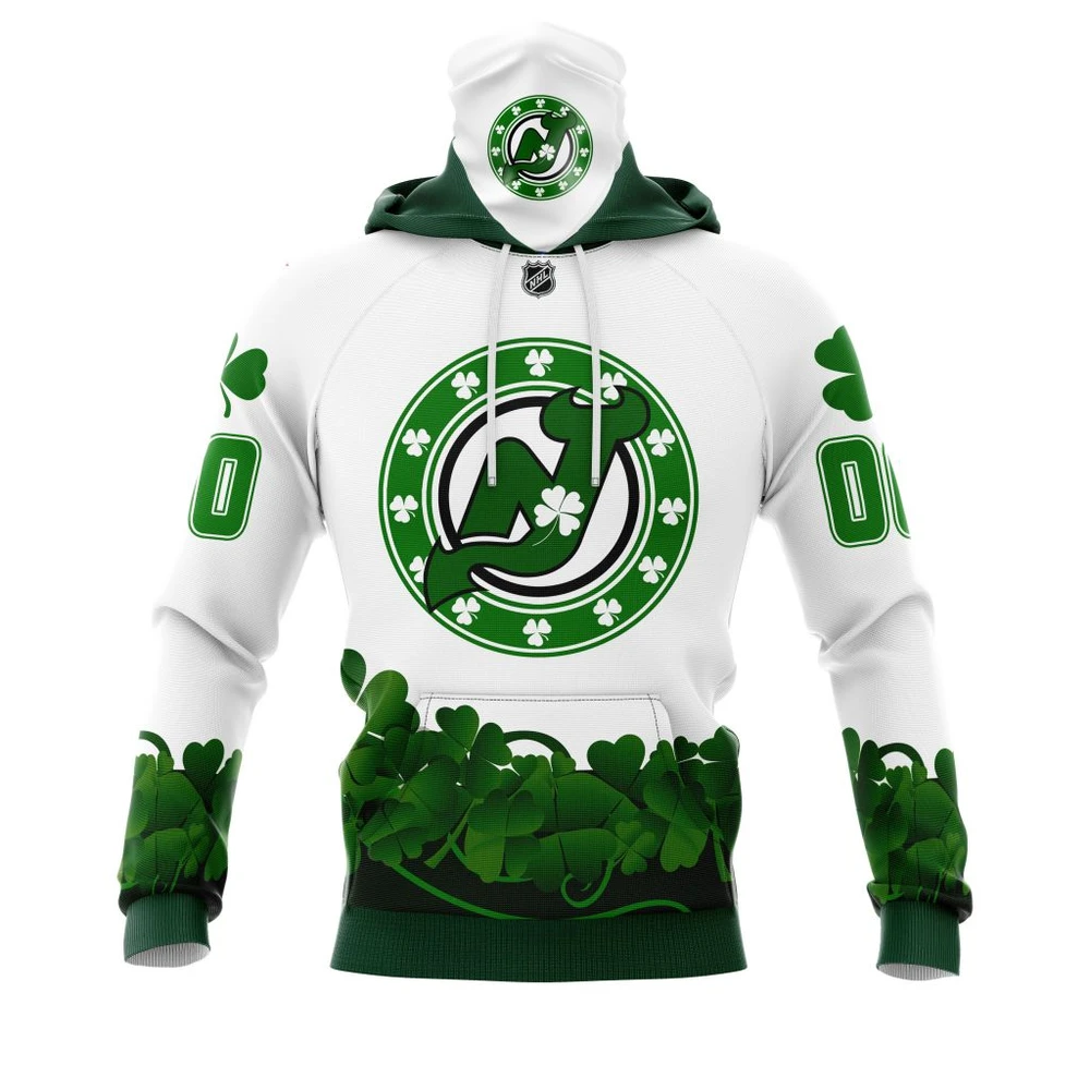 Hoodie New Jersey Devils Happy St.Patrick Days Jersey All Over Print Hoodie Style 89537