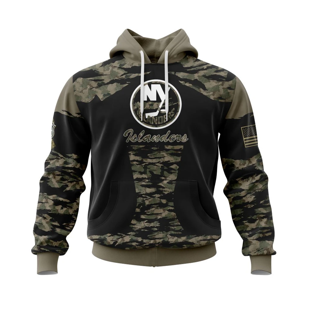 Hoodie New York Islanders Honors Veterans And Military Members All Over Print Hoodie Style 27312