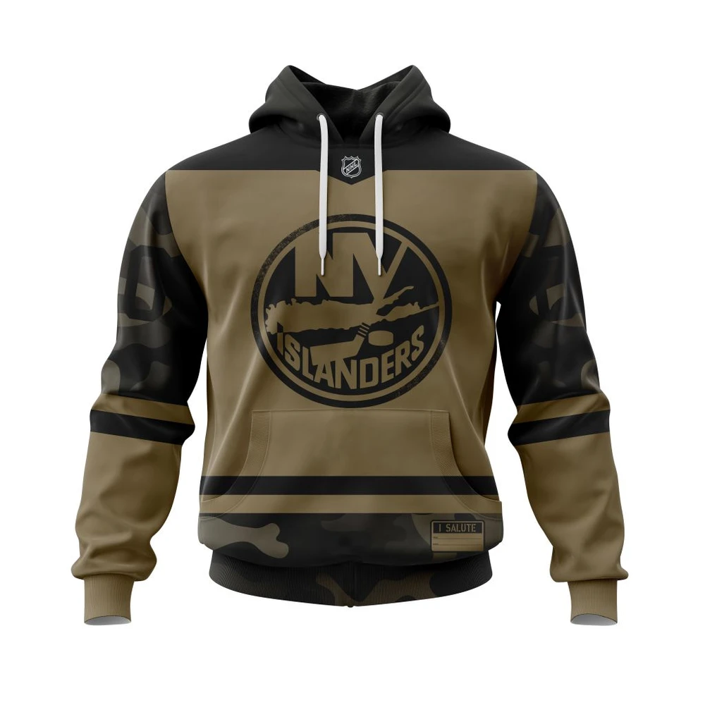 Hoodie New York Islanders Military Night Personalized Name & Number All Over Print Hoodie Style 34520