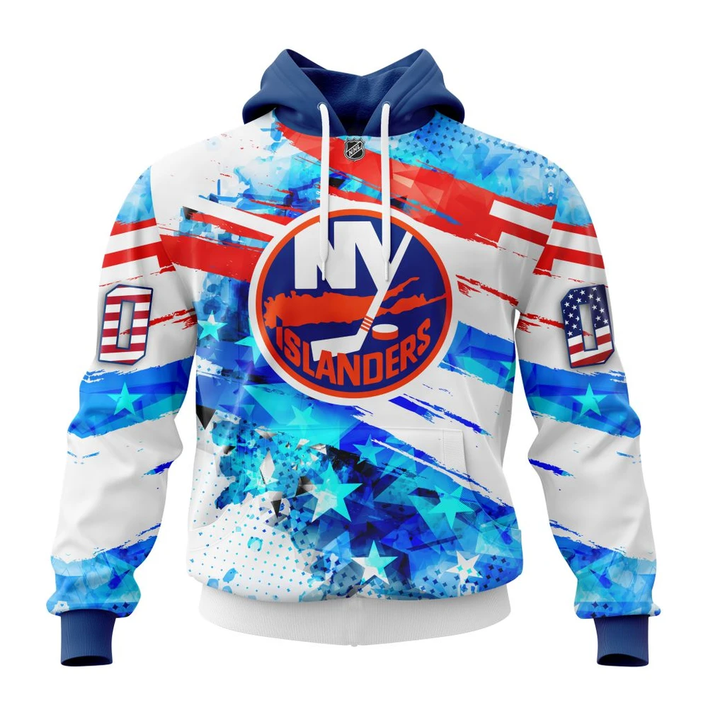 Hoodie New York Islanders Special Concept For Independence Day All Over Print Hoodie Style 55344