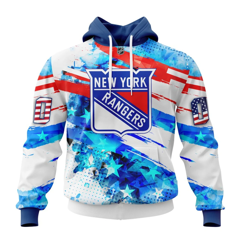 Hoodie New York Rangers Special Concept For Independence Day All Over Print Hoodie Style 98622