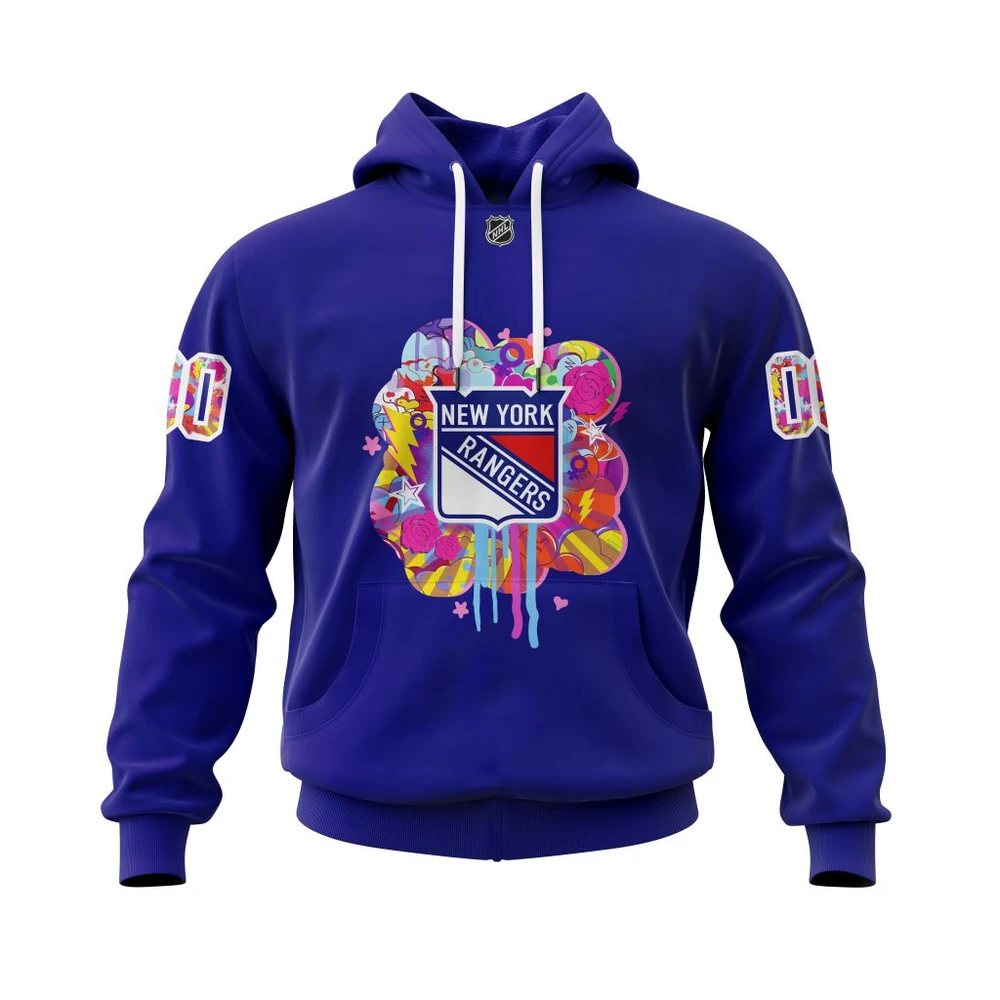 Hoodie New York Rangers Women Empowerment Night All Over Print Hoodie Style 50311