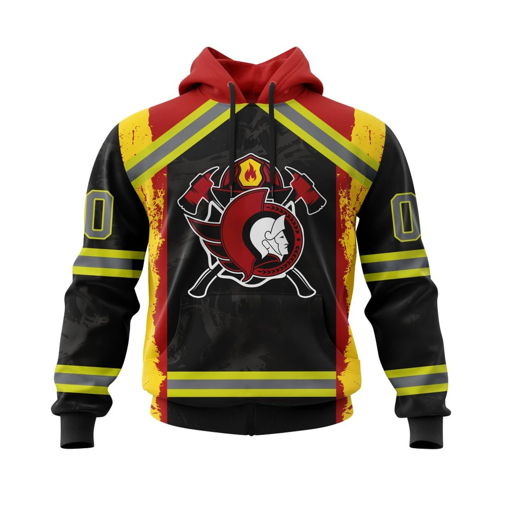 Hoodie Ottawa Senators Honnor Firefighter All Over Print Hoodie Style 16060