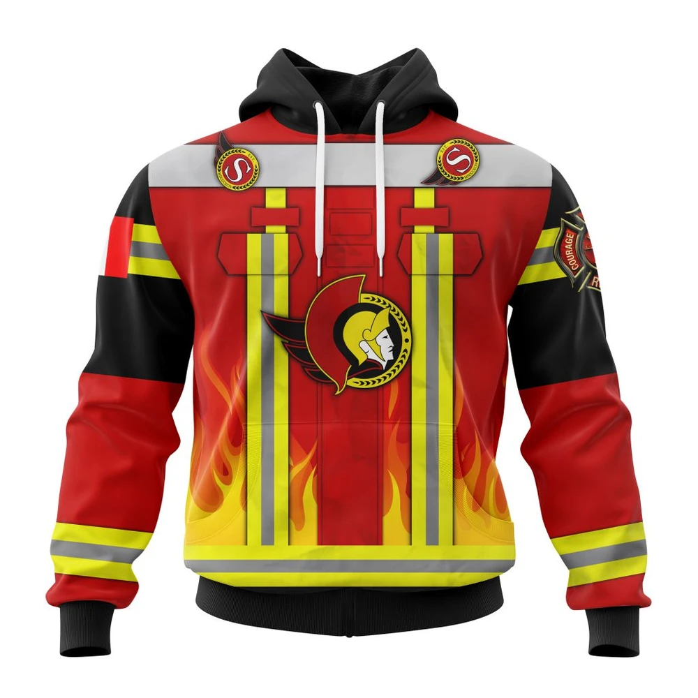 Hoodie Ottawa Senators Honnor Firefighter Uniform V0622 All Over Print Hoodie Style 83789