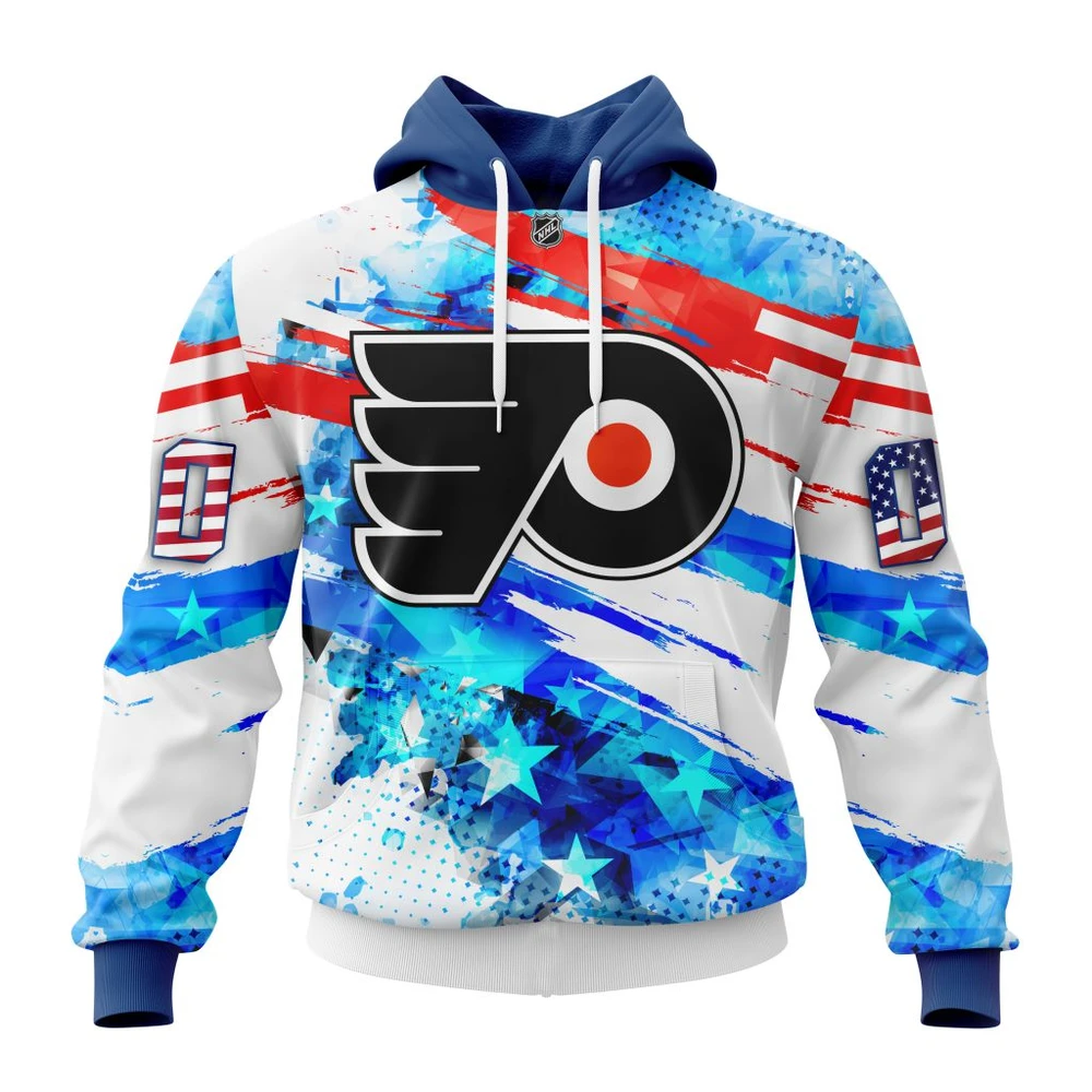 Hoodie Philadelphia Flyers Special Concept For Independence Day All Over Print Hoodie Style 41355
