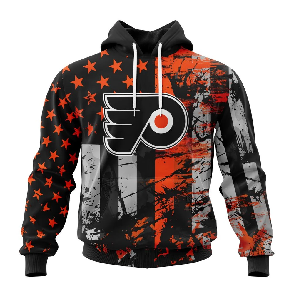 Hoodie Philadelphia Flyers Specialized Jersey For America All Over Print Hoodie Style 92253