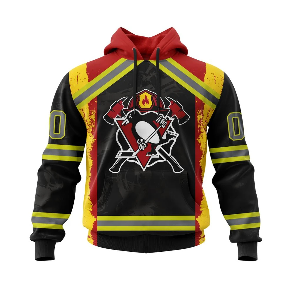Hoodie Pittsburgh Penguins Honnor Firefighter All Over Print Hoodie Style 98427