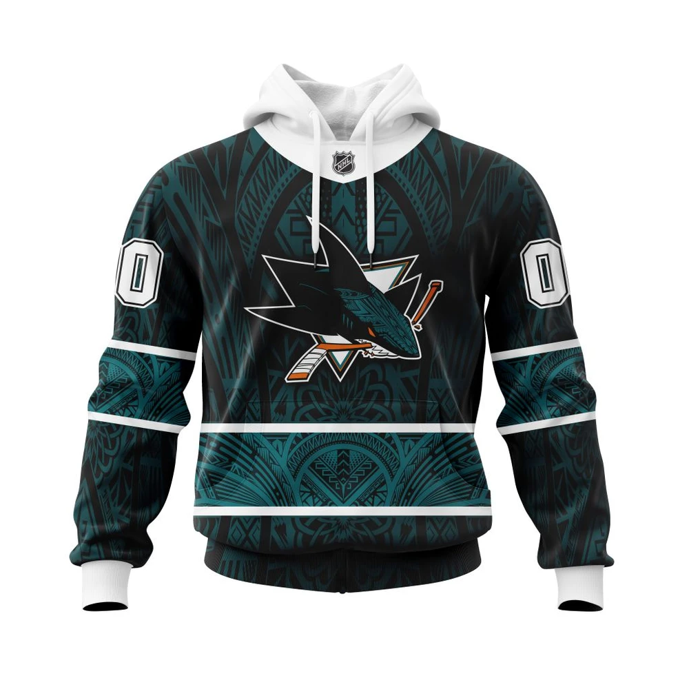 Hoodie San Jose Sharks Specialized Native With Samoa Culture All Over Print Hoodie Style 85811