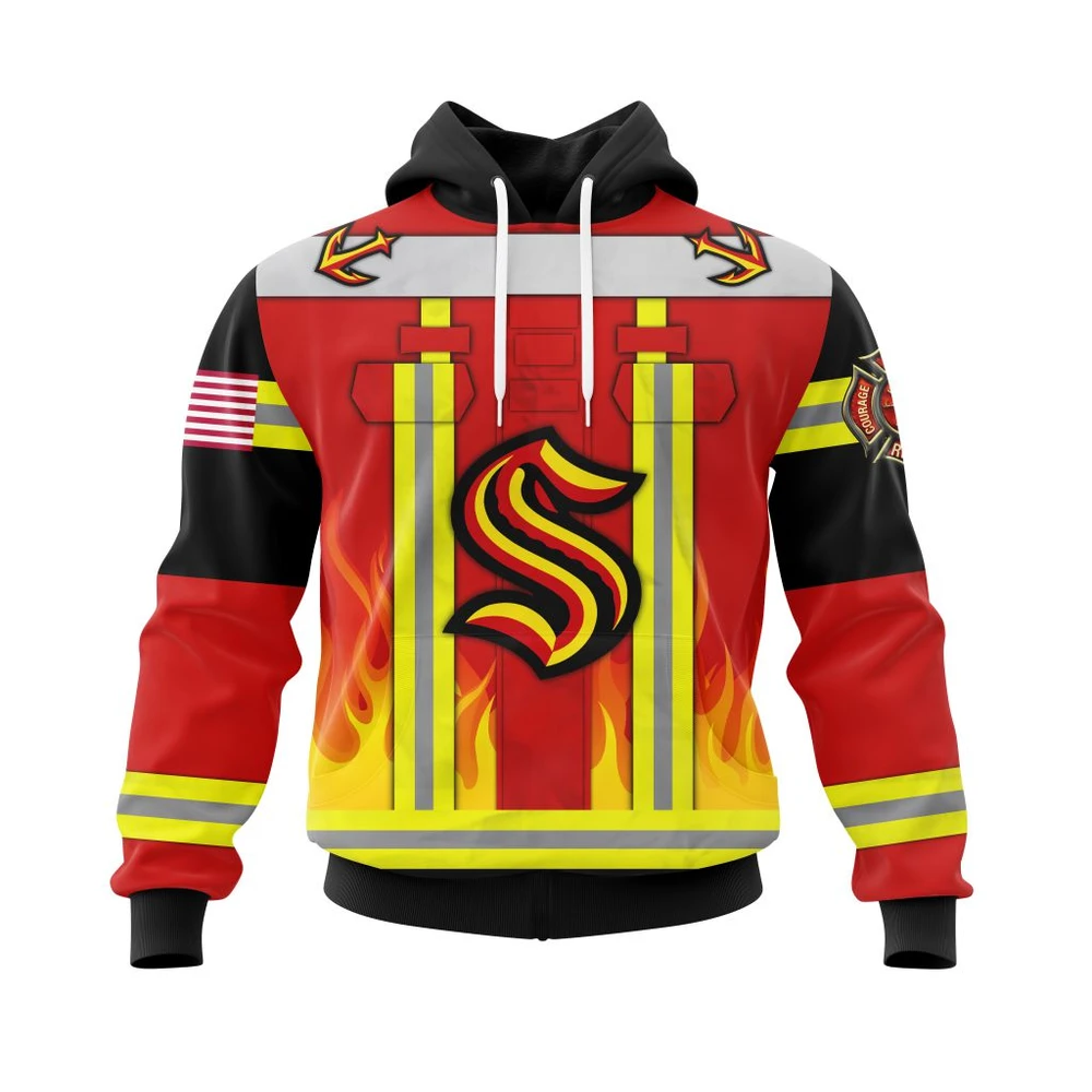 Hoodie Seattle Kraken Honnor Firefighter Uniform V0622 All Over Print Hoodie Style 32091