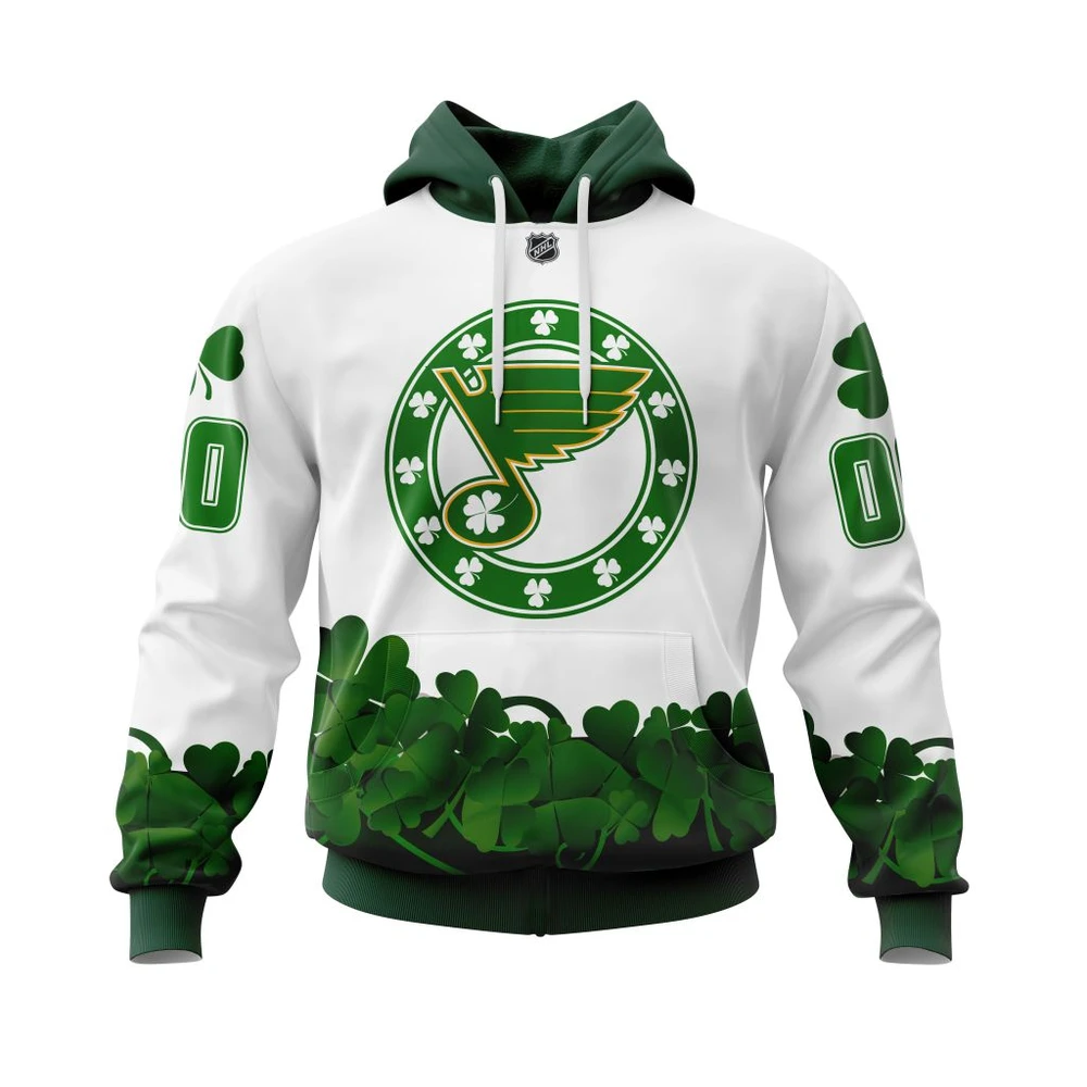 Hoodie St. Louis Blues Happy St.Patrick Days Jersey All Over Print Hoodie Style 85999