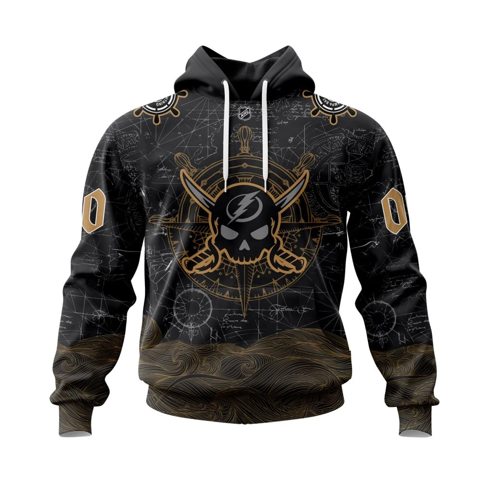 Hoodie Tampa Bay Lightning Gasparilla Pirate Fest Personalized Name & Number All Over Print Hoodie Style 34335