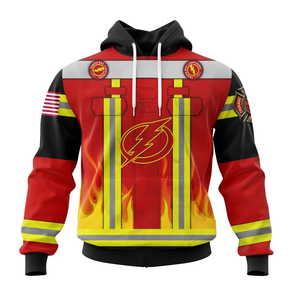 Hoodie Tampa Bay Lightning Honnor Firefighter Uniform V0622 All Over Print Hoodie Style 56132