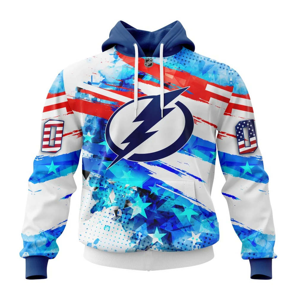 Hoodie Tampa Bay Lightning Special Concept For Independence Day All Over Print Hoodie Style 23001