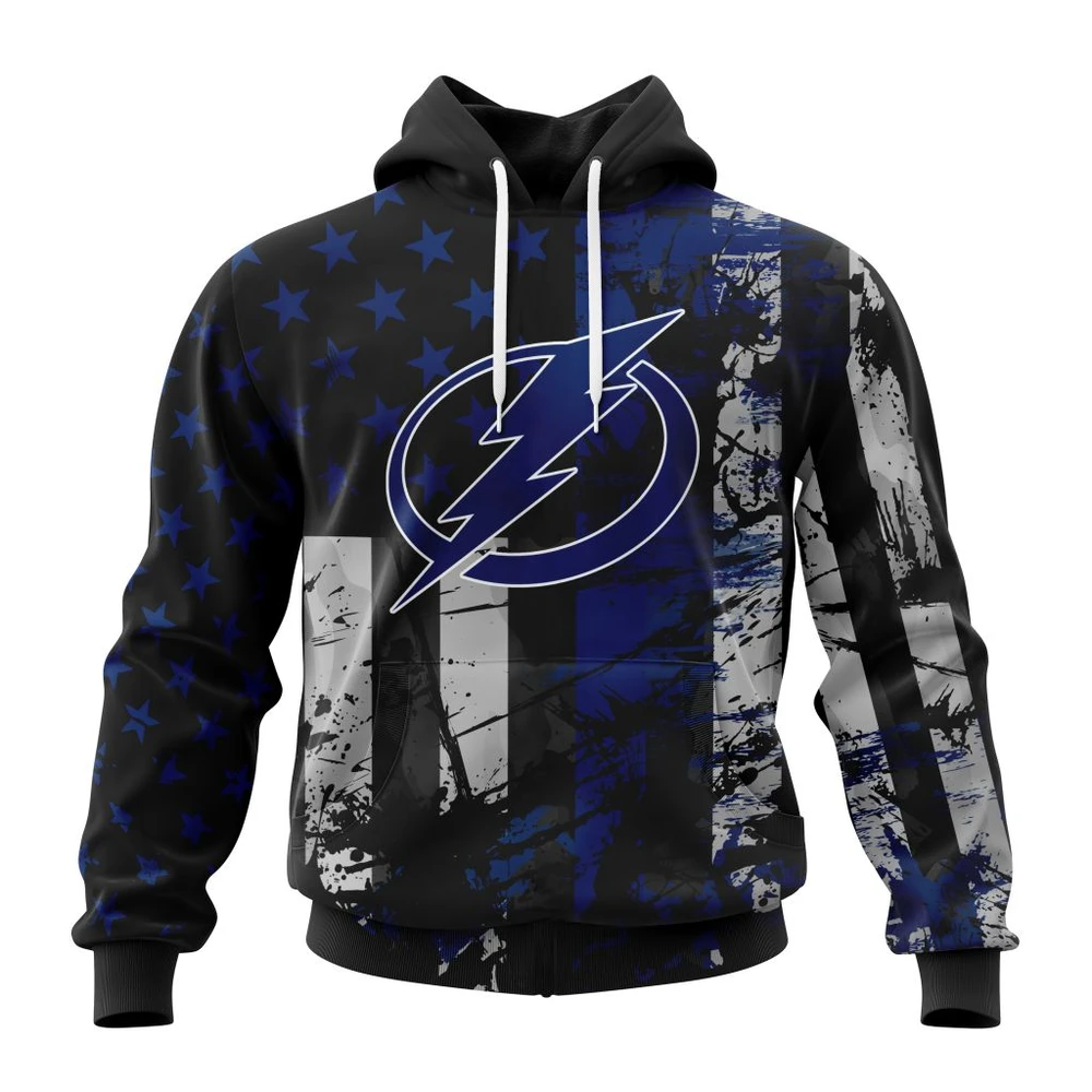 Hoodie Tampa Bay Lightning Specialized Jersey For America All Over Print Hoodie Style 11216