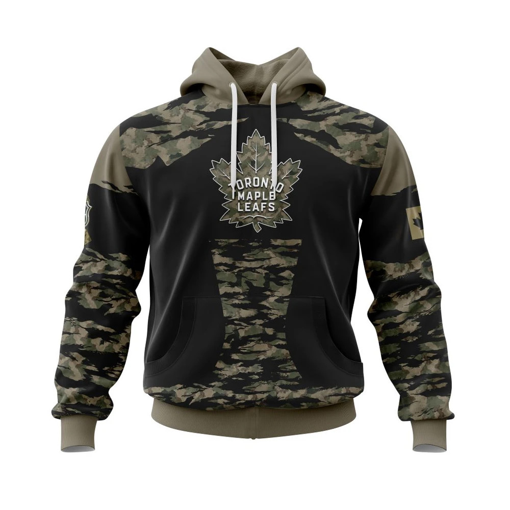 Hoodie Toronto Maple Leafs Honors Veterans And Military Members All Over Print Hoodie Style 14752