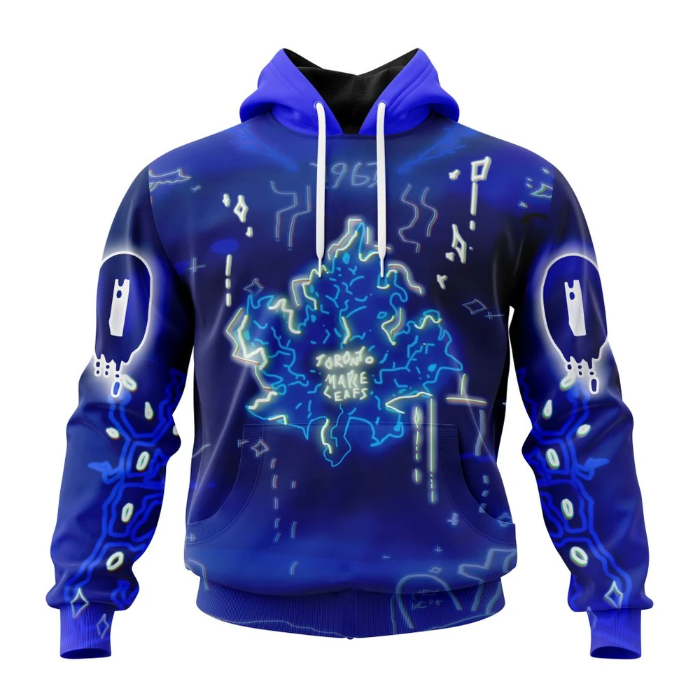 Hoodie Toronto Maple Leafs Specialized Jersey For Halloween Night All Over Print Hoodie Style 41319