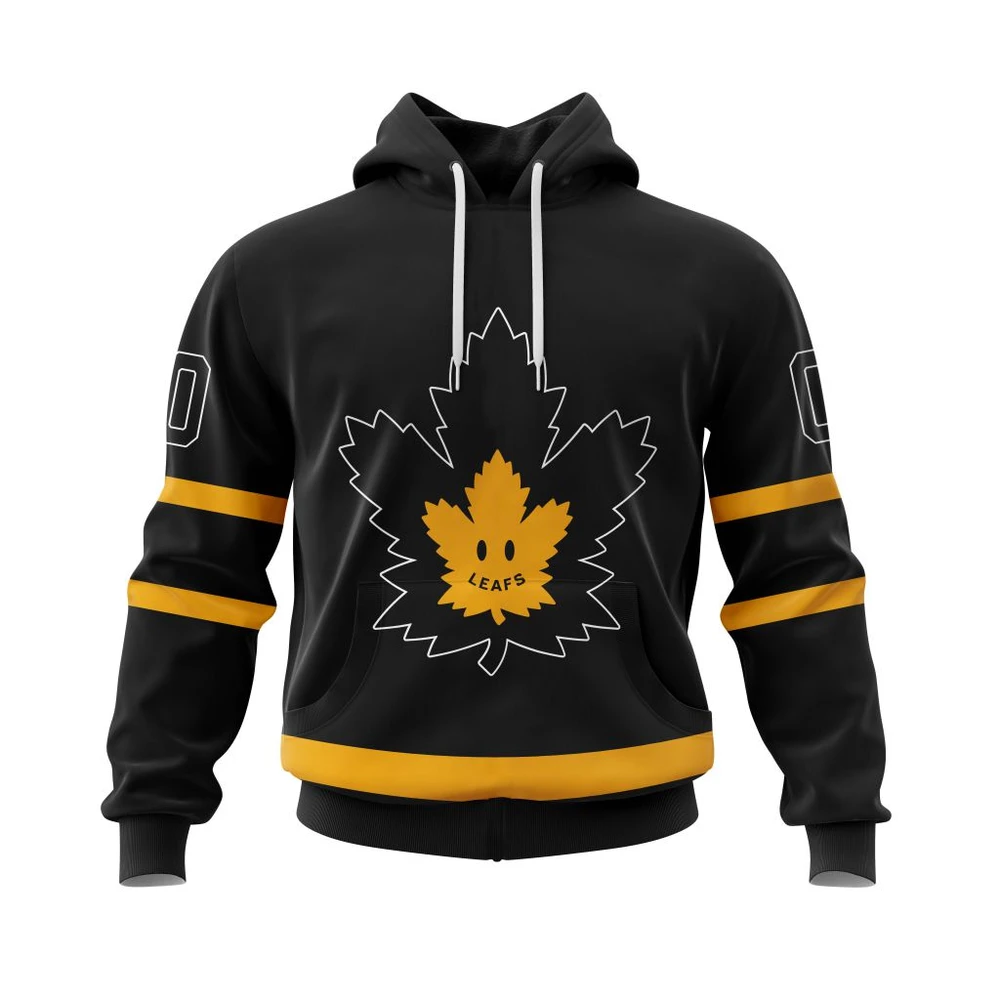 Hoodie Toronto Maple Leafs X Drew House Premier Reversible Black All Over Print Hoodie Style 15031