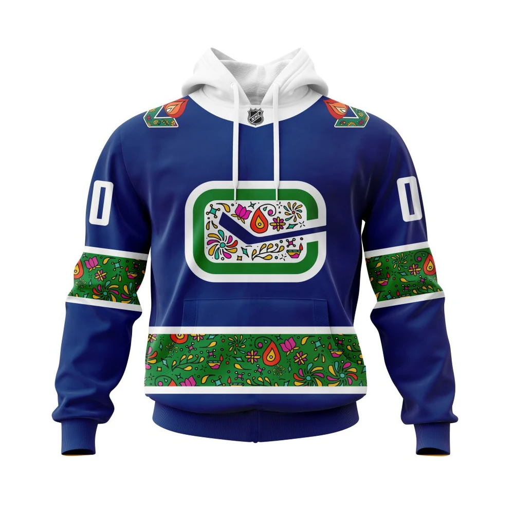 Hoodie Vancouver Canucks Celebrate Diwali Specialized Concepts Kits All Over Print Hoodie Style 83368