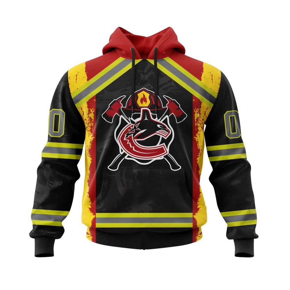 Hoodie Vancouver Canucks Honnor Firefighter All Over Print Hoodie Style 43925
