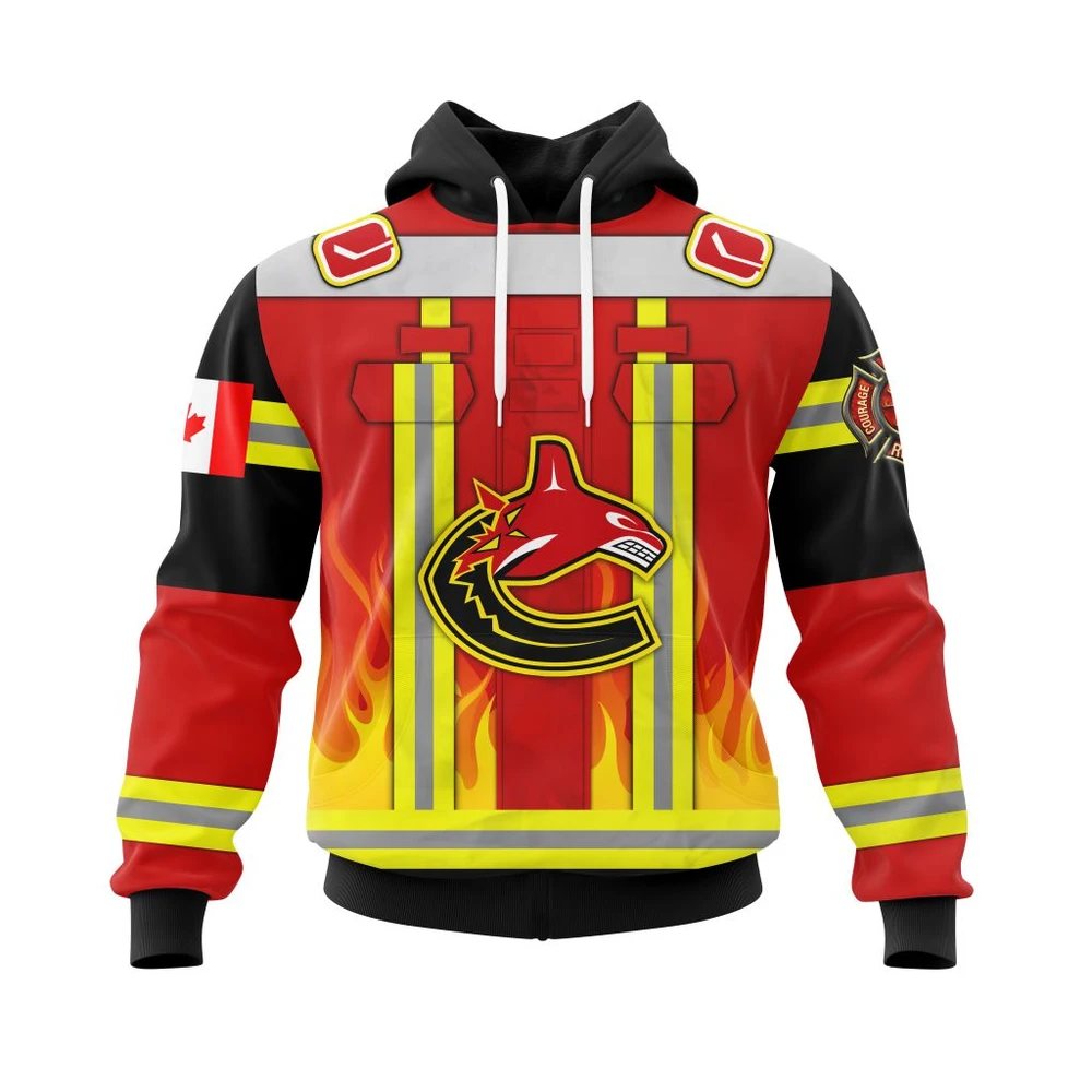 Hoodie Vancouver Canucks Honnor Firefighter Uniform V0622 All Over Print Hoodie Style 76131