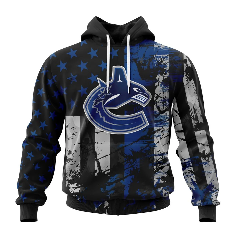 Hoodie Vancouver Canucks Specialized Jersey For America All Over Print Hoodie Style 43609