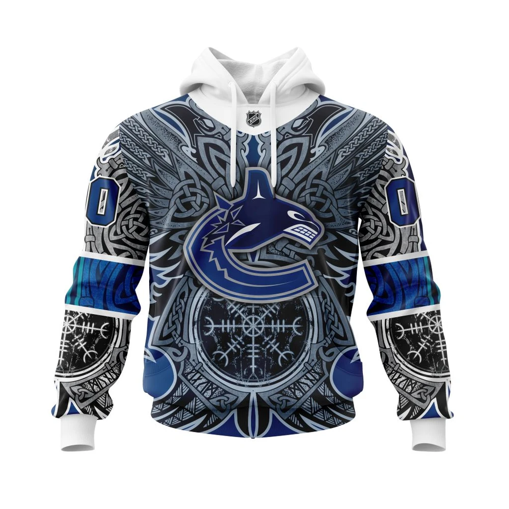 Hoodie Vancouver Canucks Specialized Norse Viking Symbols All Over Print Hoodie Style 60060