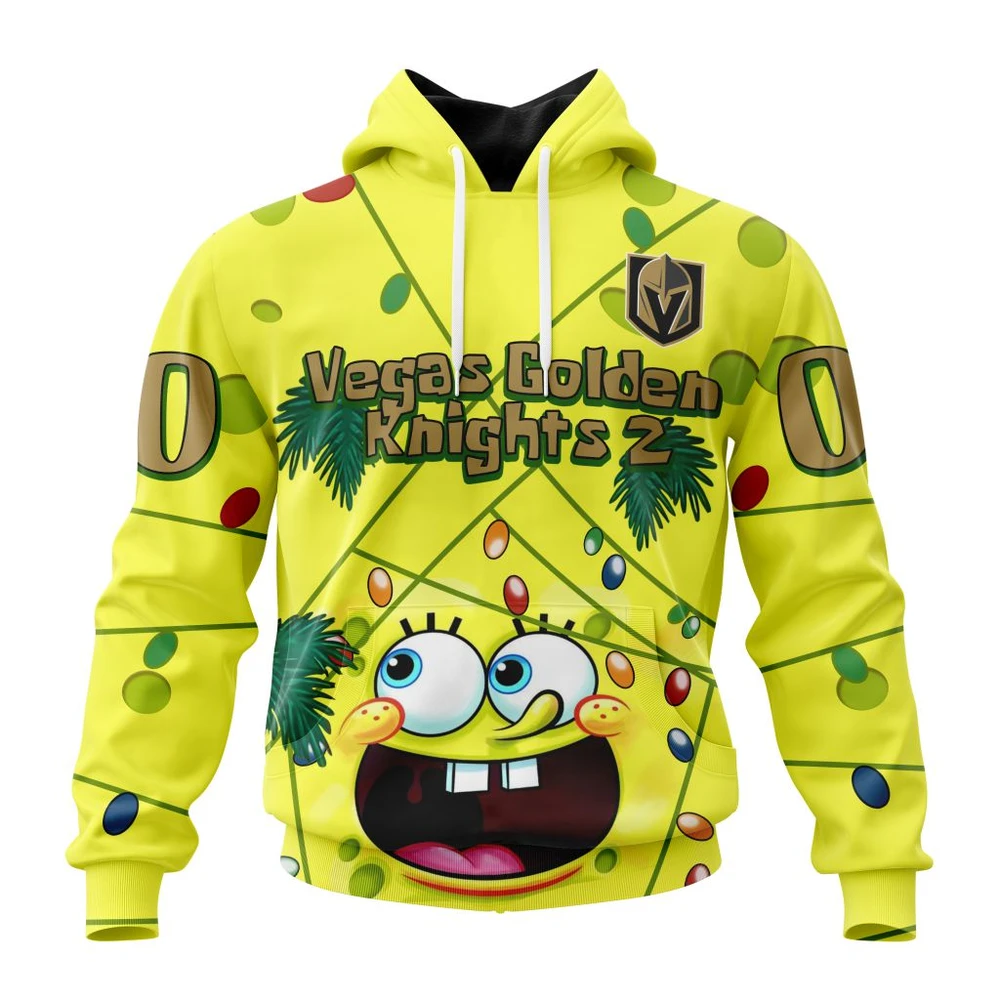 Hoodie Vegas Golden Knights Specialized Jersey With Spongebob All Over Print Hoodie Style 53992