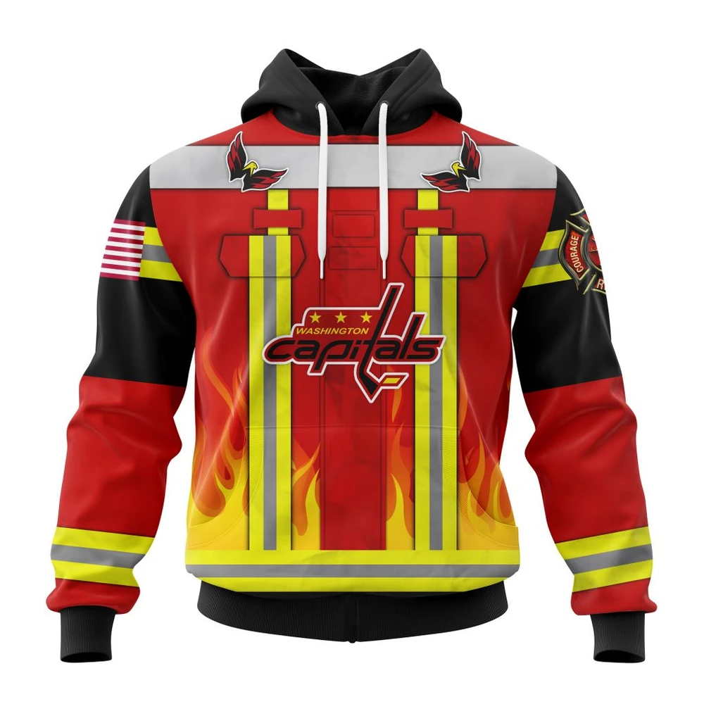 Hoodie Washington Capitals Honnor Firefighter Uniform V0622 All Over Print Hoodie Style 27079