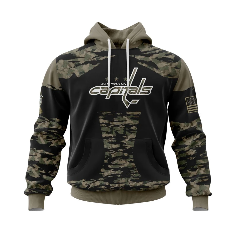 Hoodie Washington Capitals Honors Veterans And Military Members All Over Print Hoodie Style 37791