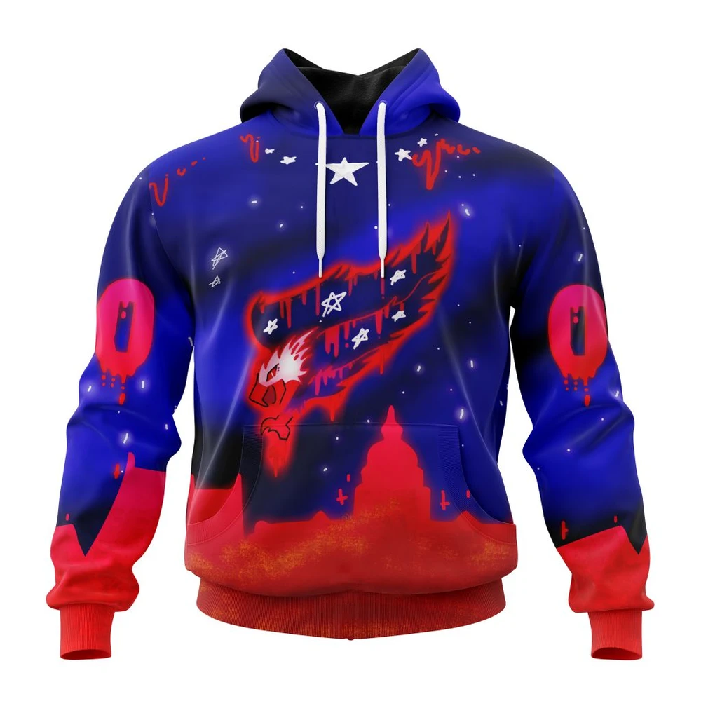 Hoodie Washington Capitals Specialized Jersey For Halloween Night All Over Print Hoodie Style 41425