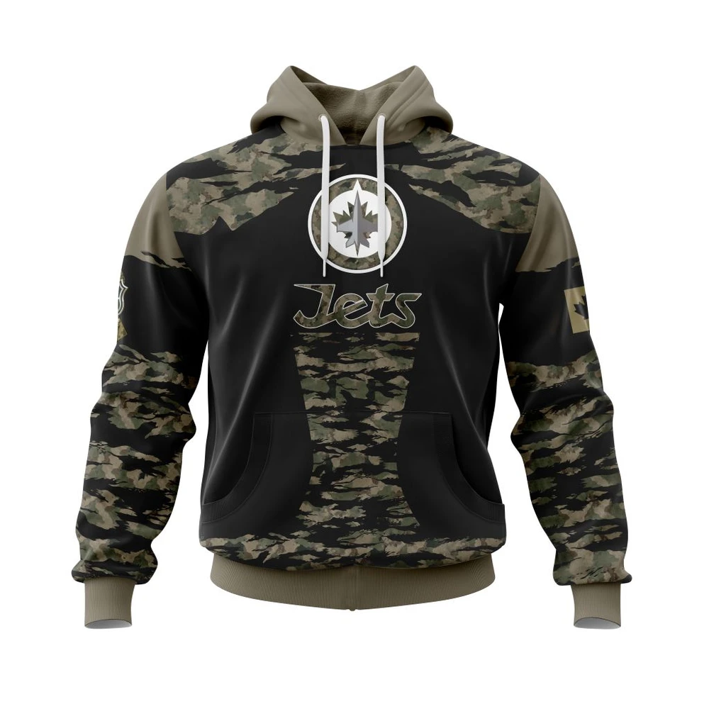 Hoodie Winnipeg Jets Honors Veterans And Military Members All Over Print Hoodie Style 76699