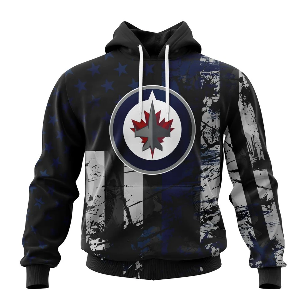 Hoodie Winnipeg Jets Specialized Jersey For America All Over Print Hoodie Style 20219