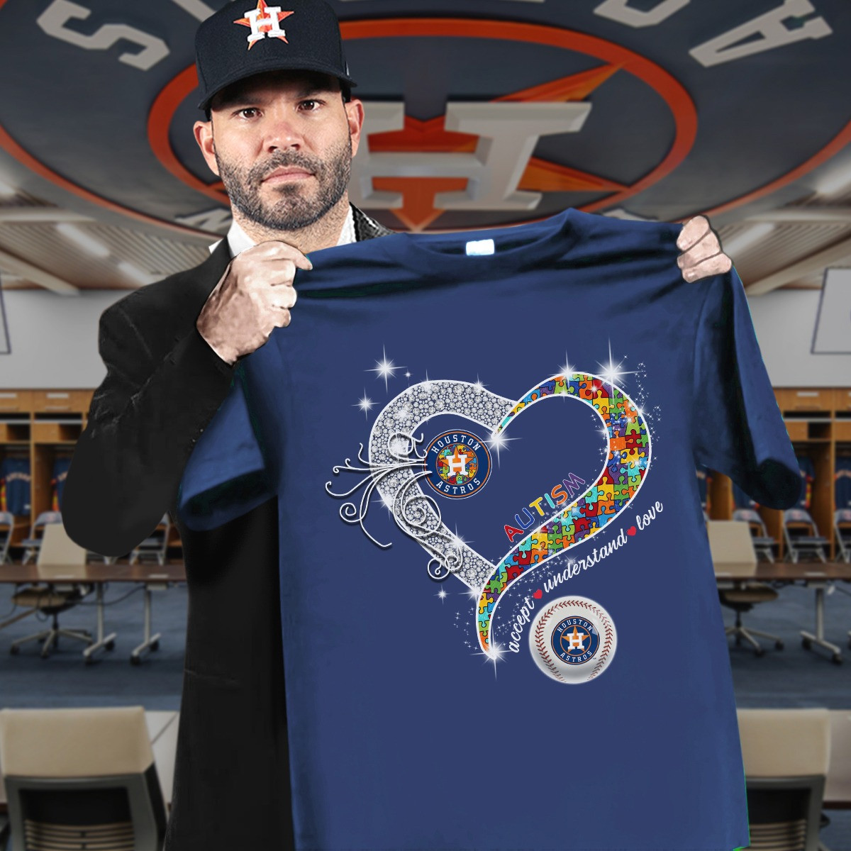 Houston Astros Autism Awareness Month T-Shirt Accept Understand Gifts For Astros Fans Oregontrailrvpk Shirt