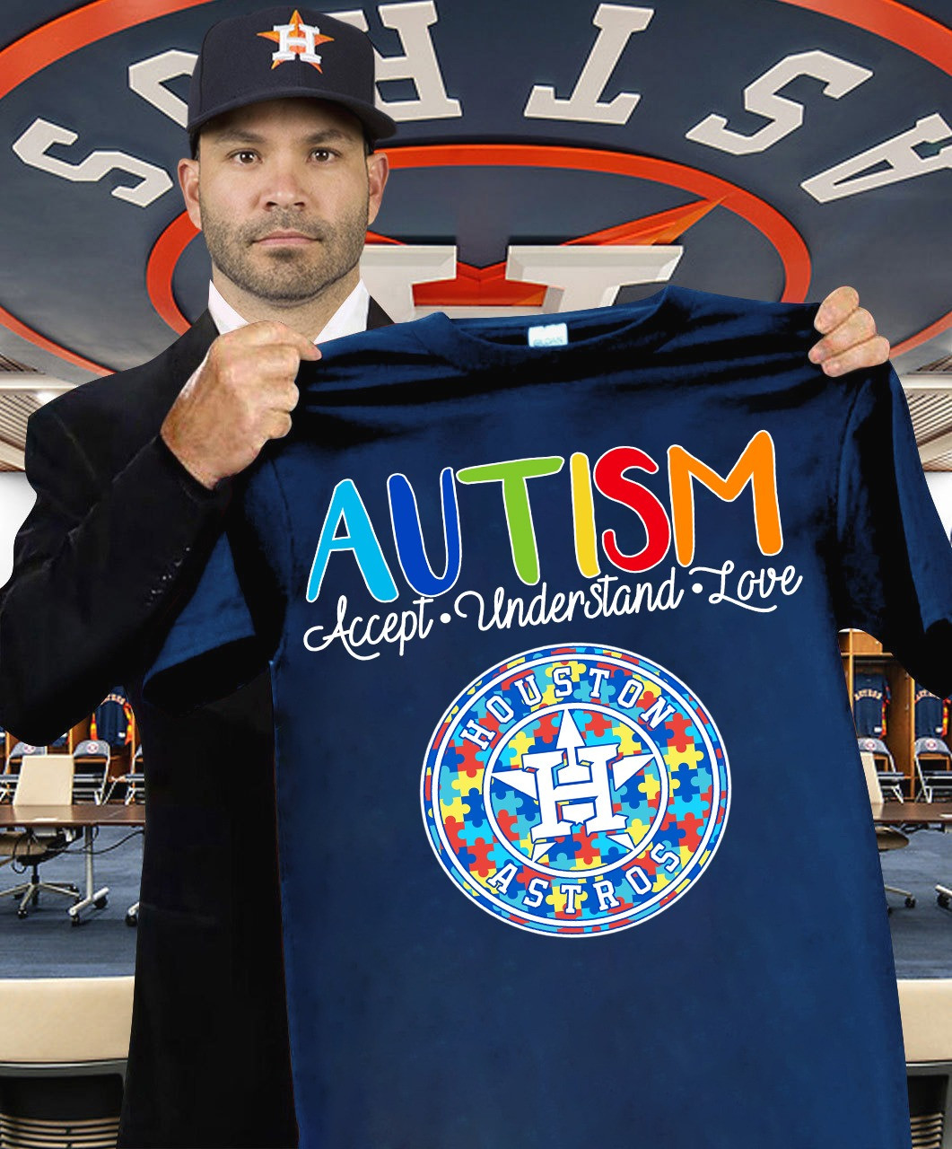 Houston Astros Autism Awareness Shirt Accept Understand Football Gifts For Astros Fans Oregontrailrvpk Shirt