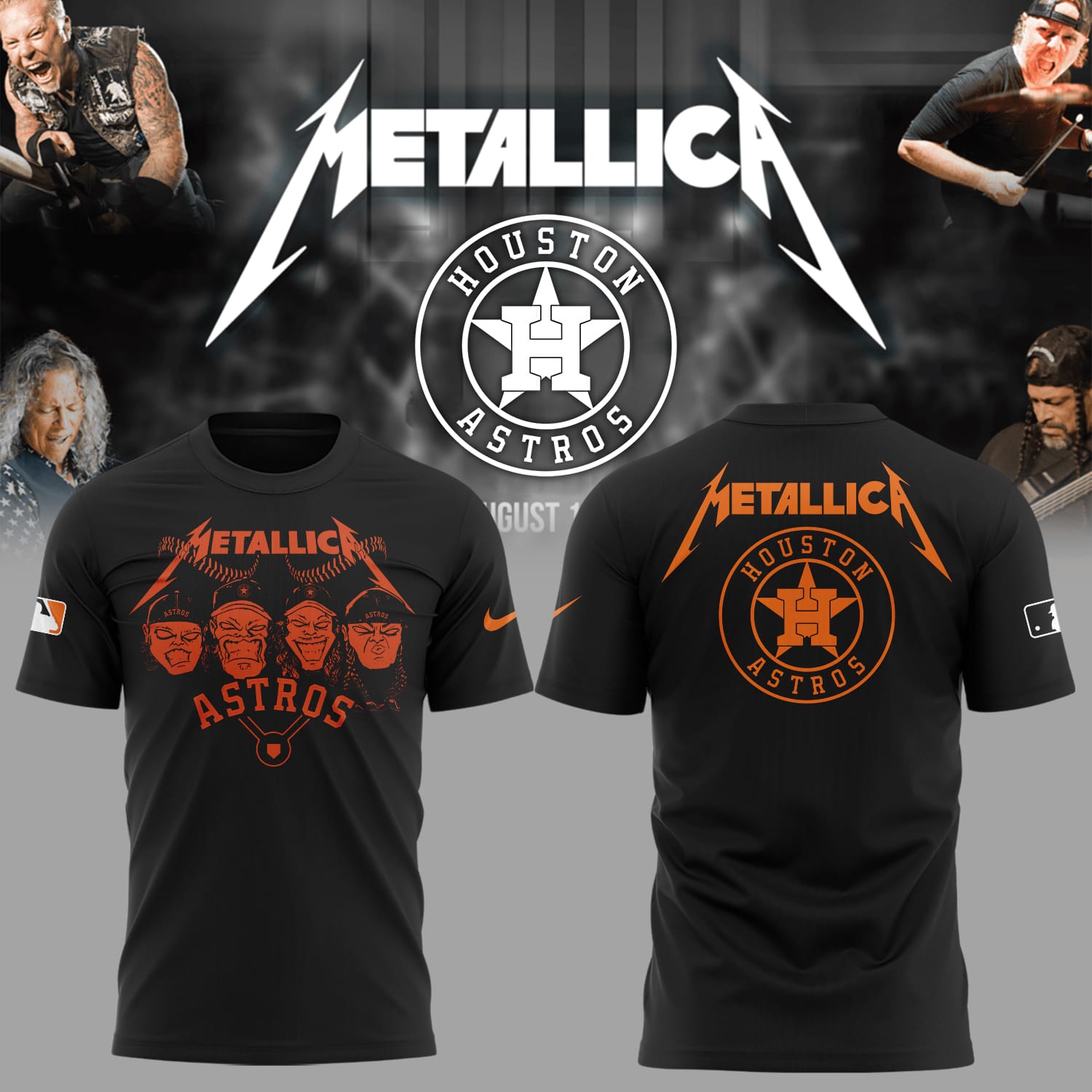 Houston Astros Baseball Metallica Night T-Shirt Gift For Baseball Lover Oregontrailrvpk Shirt