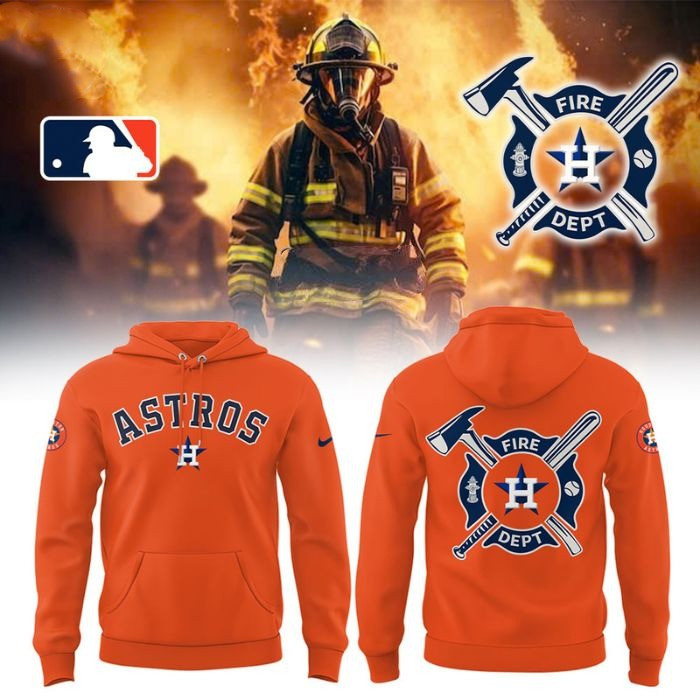 Houston Astros x Firefighter Appreciation Night Hoodie Orange Cool Baseball Gifts