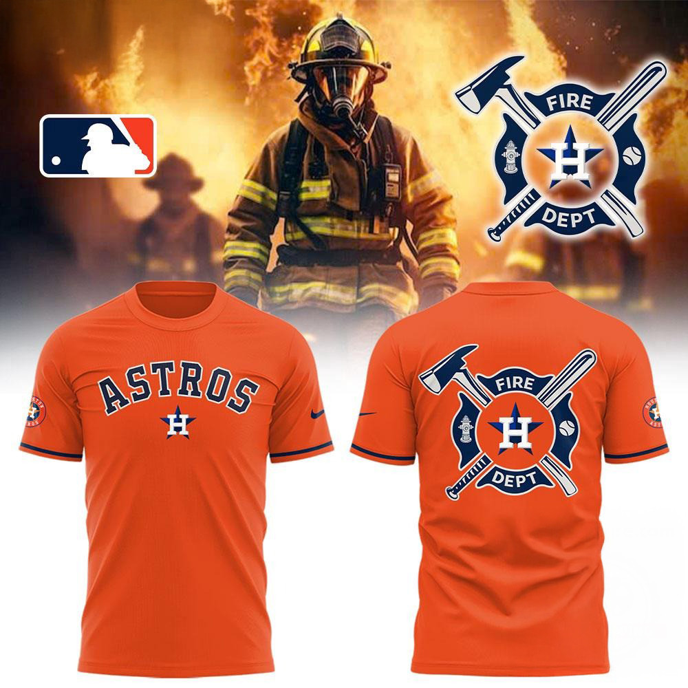Houston Astros x Firefighter Appreciation Night Orange Shirt Good Gifts For Basketball Fans Oregontrailrvpk Shirt