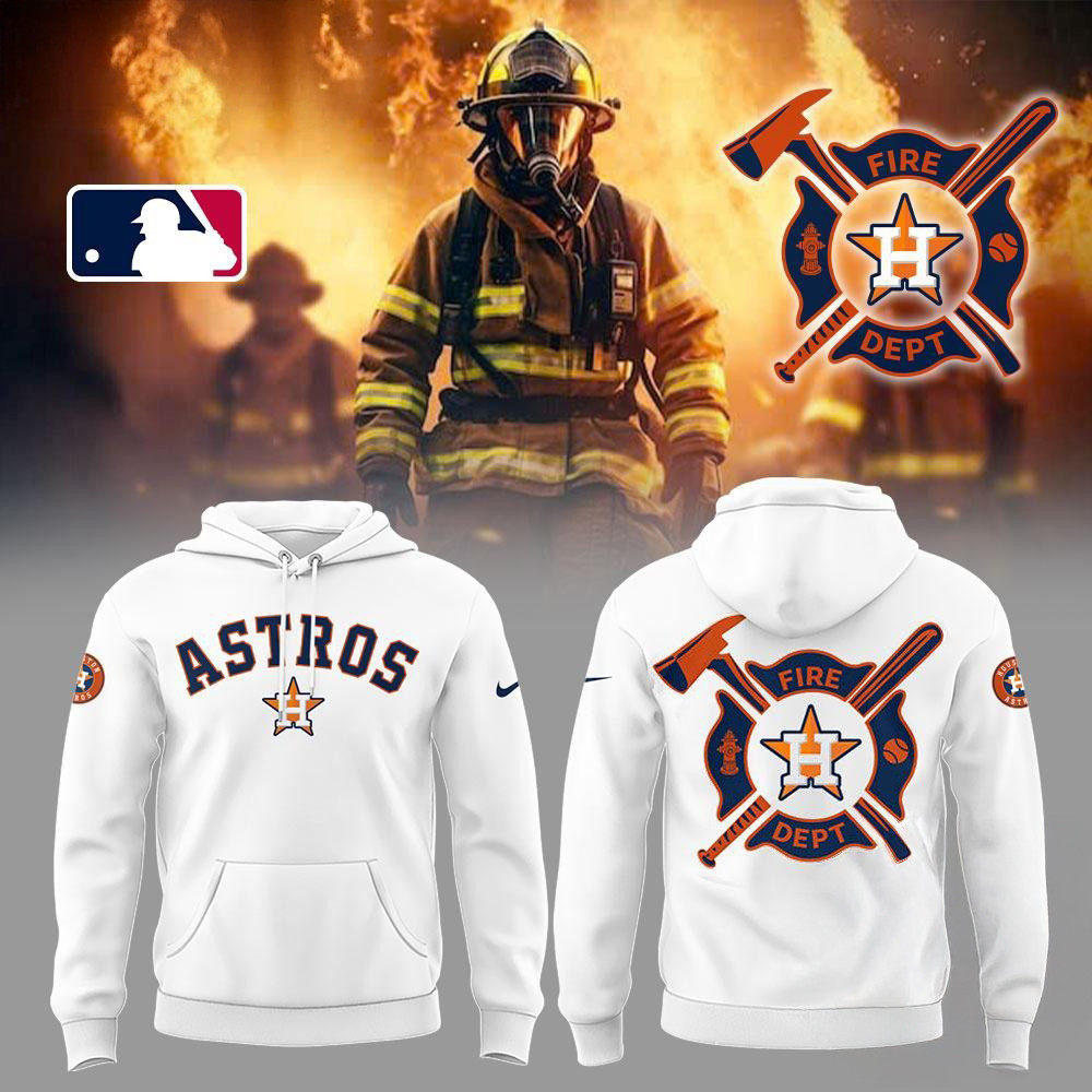 Houston Astros x Firefighter Appreciation Night White Hoodie